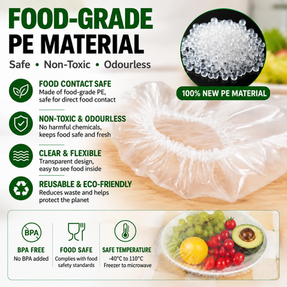 🔥100PCS Disposable Stretch Food Covers for Bowls & Plates🔥