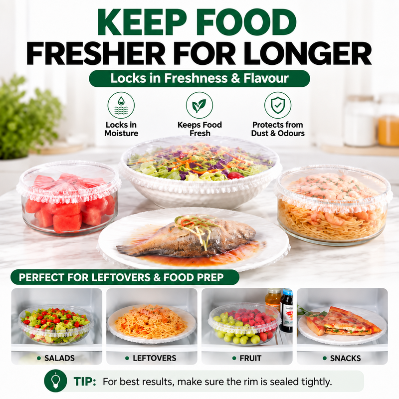 🔥100PCS Disposable Stretch Food Covers for Bowls & Plates🔥