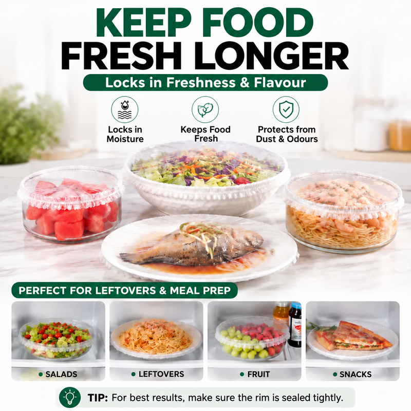 🔥100PCS Disposable Stretch Food Covers for Bowls & Plates🔥