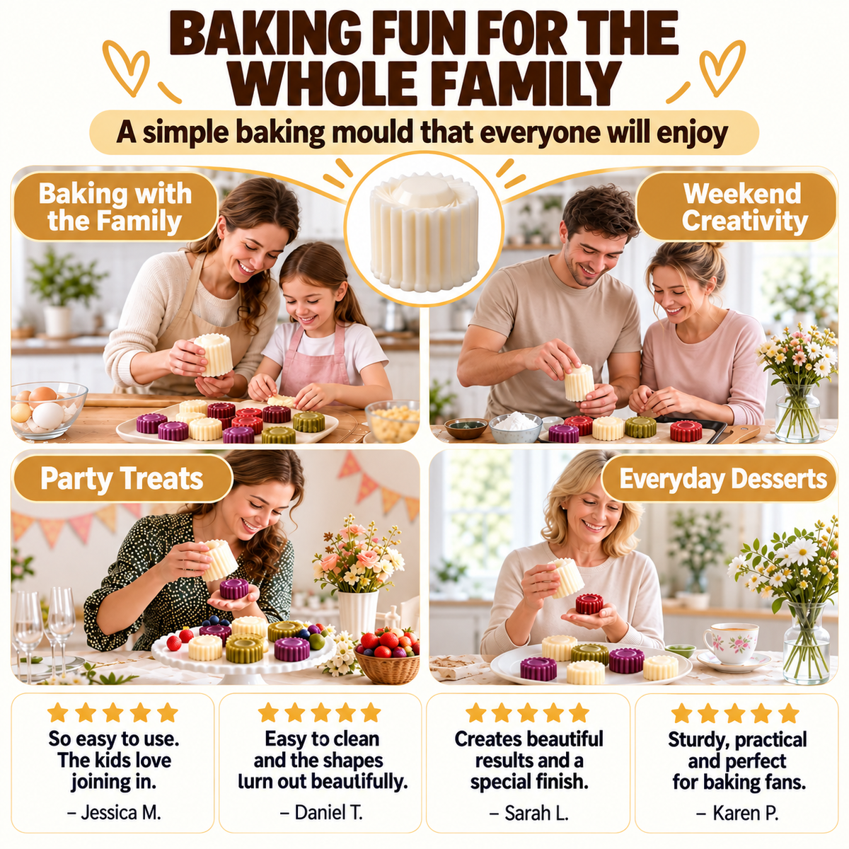 🆙 Creative Double-Sided Pastry Mould