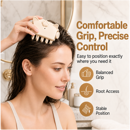 👝 Cordless Heated Root Volumising Clip, Portable Travel Hair Styling Tool for Fine, Straight Hair