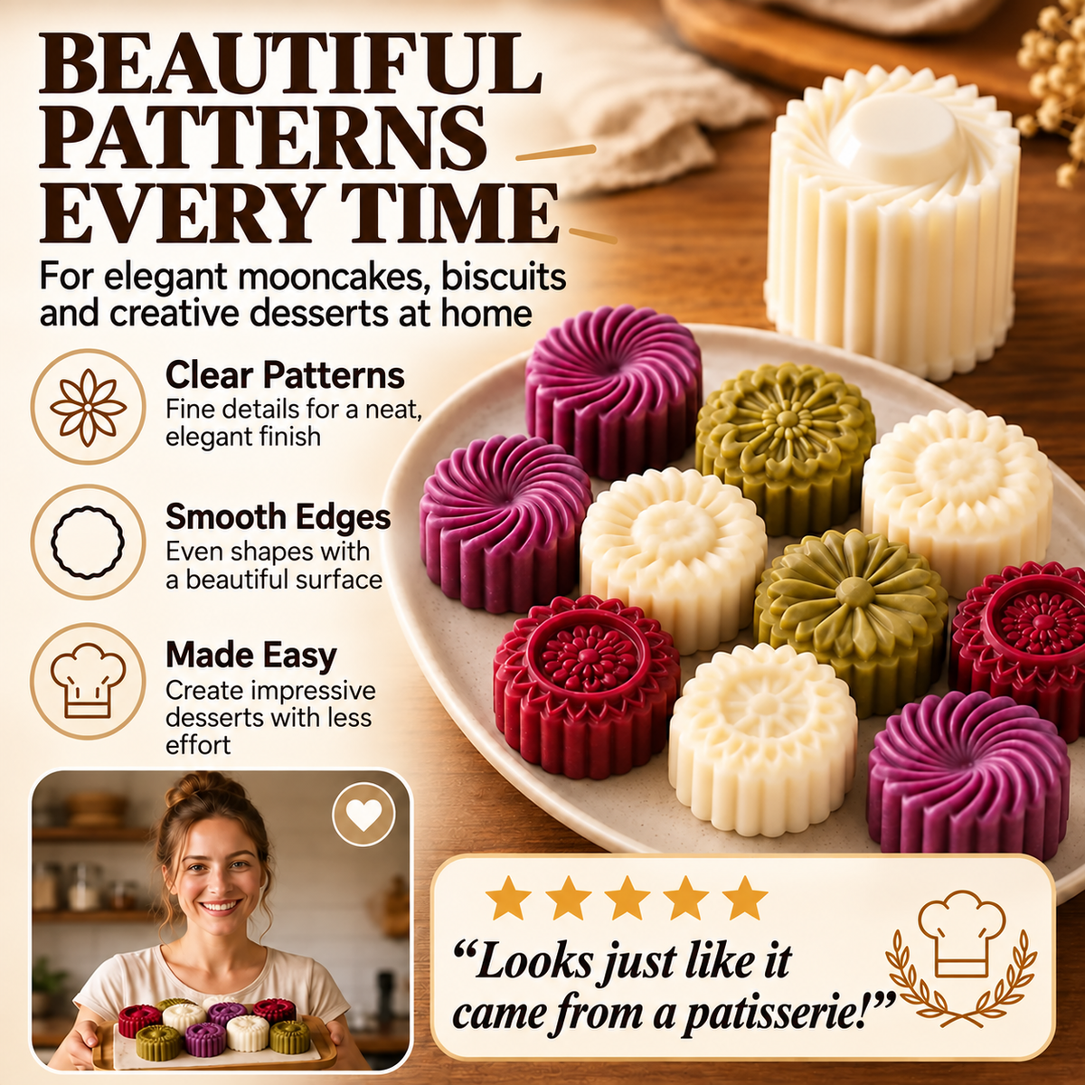 🆙 Creative Double-Sided Pastry Mould