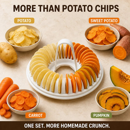 🔥DIY Microwave Potato Chip Maker with Slicer Bowl Set