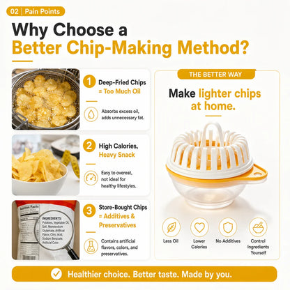 🔥DIY Microwave Potato Chip Maker with Slicer Bowl Set