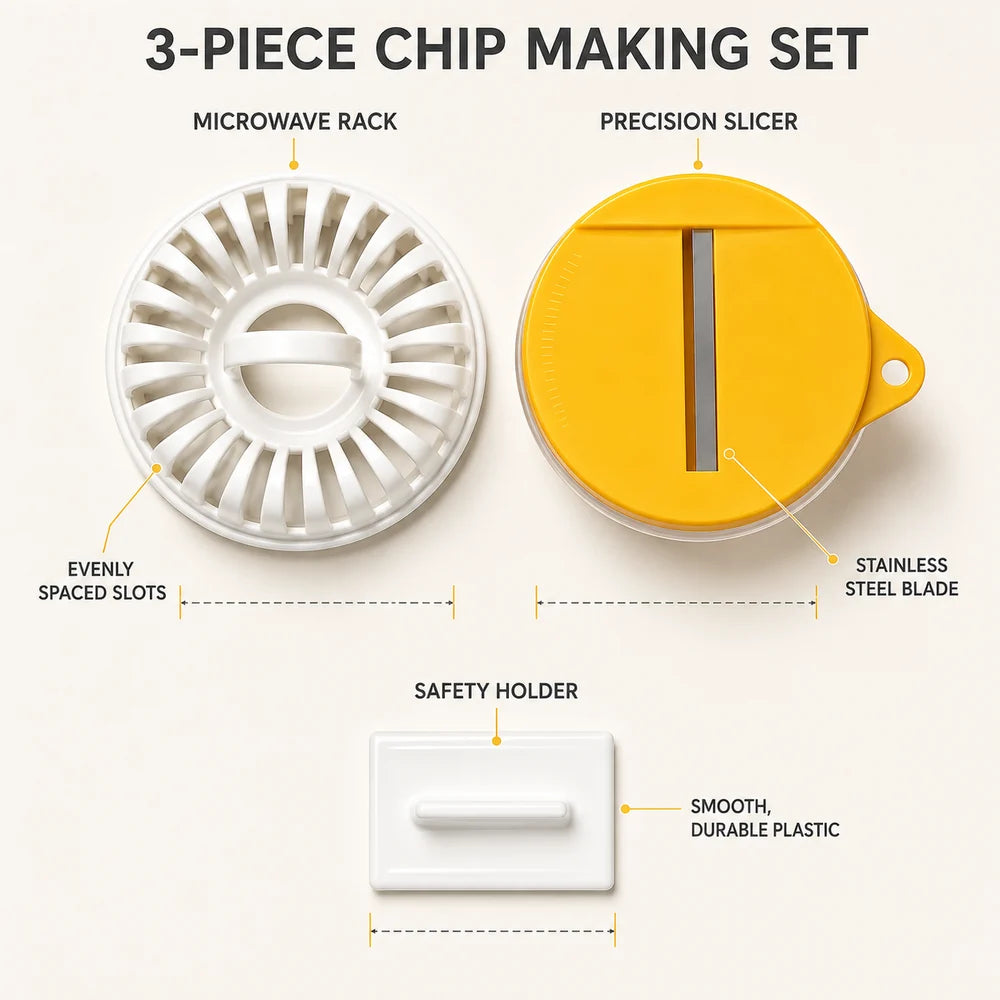 🔥DIY Microwave Potato Chip Maker with Slicer Bowl Set